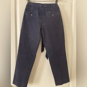 dark jean colored pants from banana republic